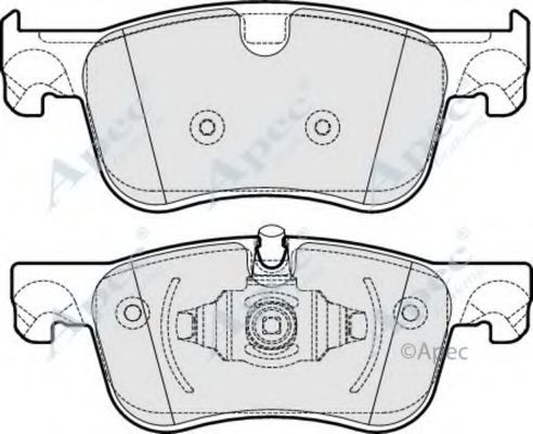 Комплект тормозных колодок, дисковый тормоз APEC braking PAD2003