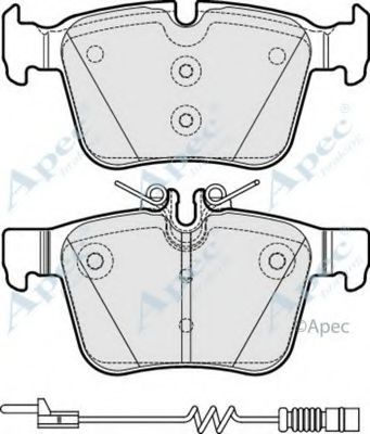 Комплект тормозных колодок, дисковый тормоз APEC braking PAD2031