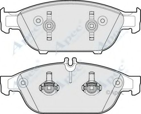 Комплект тормозных колодок, дисковый тормоз APEC braking PAD1951