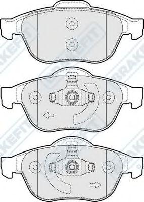 Комплект тормозных колодок, дисковый тормоз APEC braking PD3262