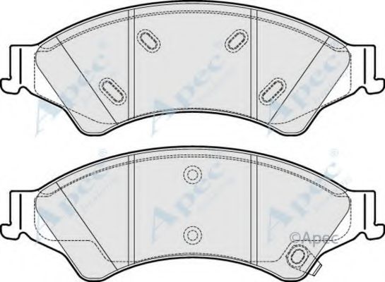 Комплект тормозных колодок, дисковый тормоз APEC braking PAD2038