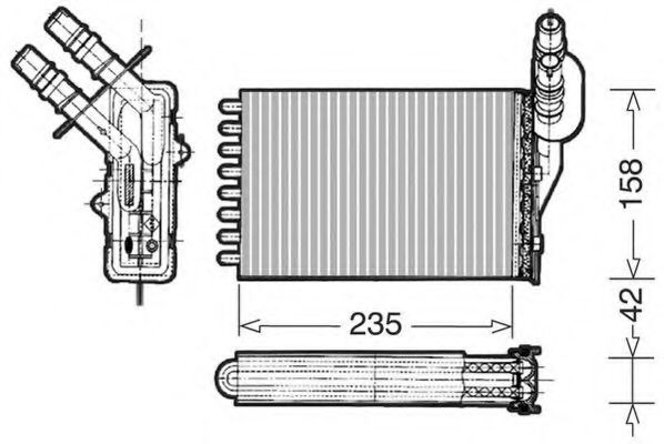 Теплообменник, отопление салона CTR 1228058