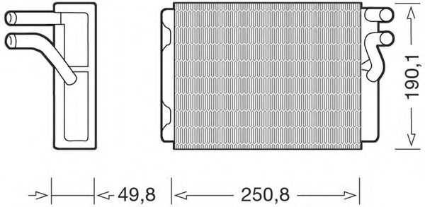 Теплообменник, отопление салона CTR 1228071
