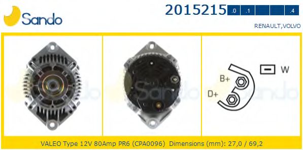 Генератор SANDO 2015215.0