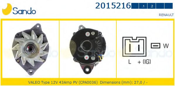 Генератор SANDO 2015216.2