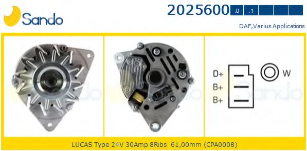 Генератор LUCAS ELECTRICAL 24406