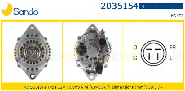 Генератор SANDO 2035154.0