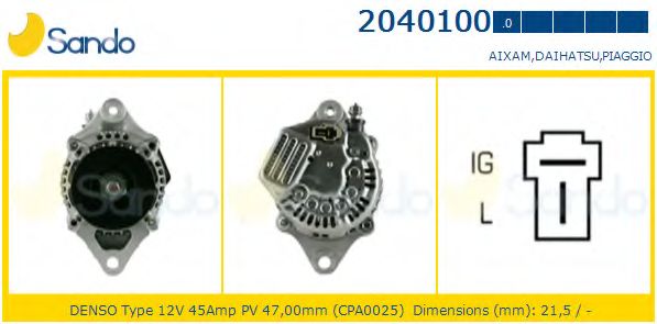 Генератор SANDO 2040100.0