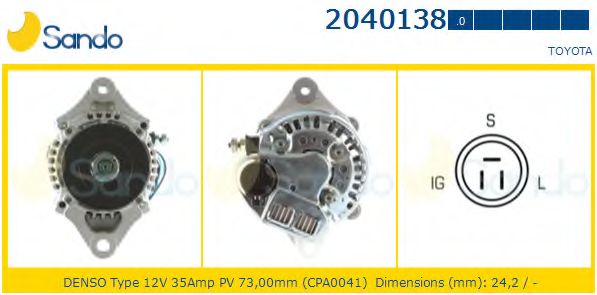 Генератор SANDO 2040138.0