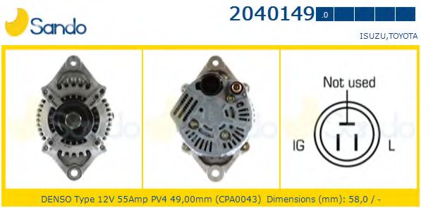 Генератор SANDO 2040149.0