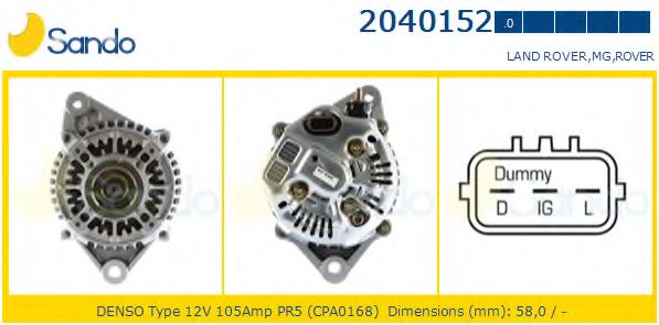 Генератор SANDO 2040152.0