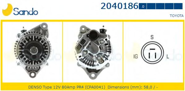 Генератор SANDO 2040186.0
