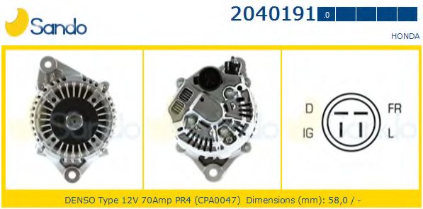 Генератор SANDO 2040191.0