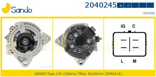 Генератор SANDO 2040245.0