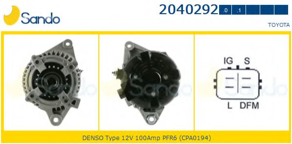 Генератор SANDO 2040292.0