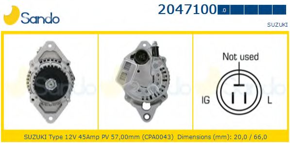 Генератор SANDO 2047100.0