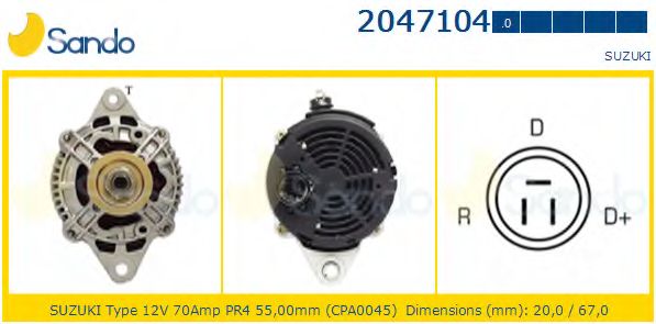 Генератор SANDO 2047104.0