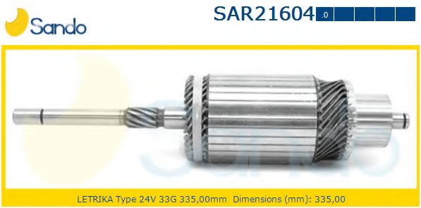 Якорь, стартер SANDO SAR21604.0