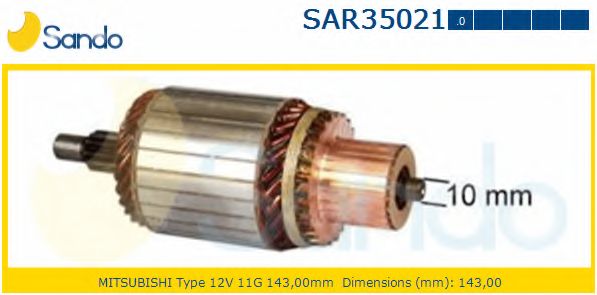 Якорь, стартер SANDO SAR35021.0