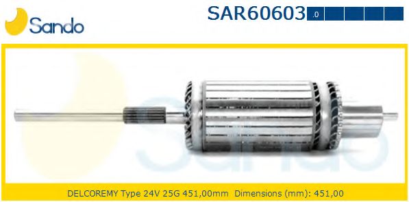 Якорь, стартер SANDO SAR60603.0
