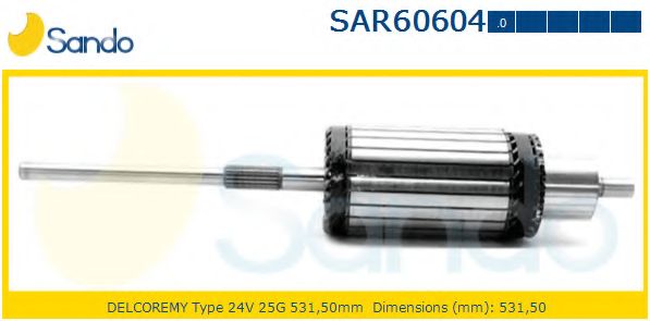 Якорь, стартер SANDO SAR60604.0