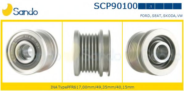 Ременный шкив, генератор SANDO SCP90100.1
