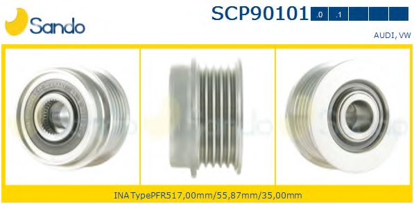 Ременный шкив, генератор SANDO SCP90101.0