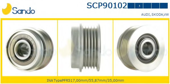 Ременный шкив, генератор SANDO SCP90102.1