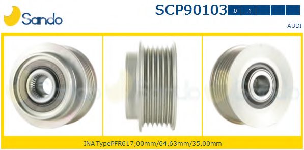 Ременный шкив, генератор SANDO SCP90103.0