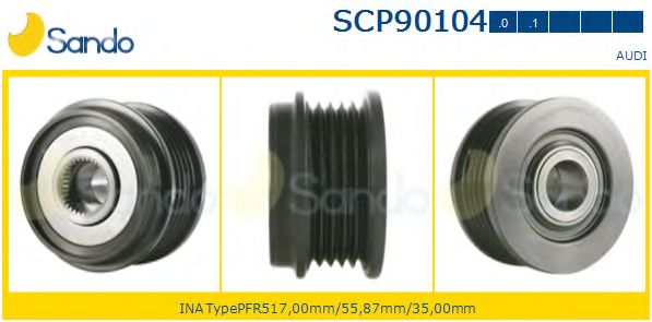 Ременный шкив, генератор SANDO SCP90104.0