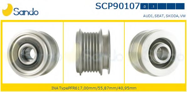 Ременный шкив, генератор SANDO SCP90107.1