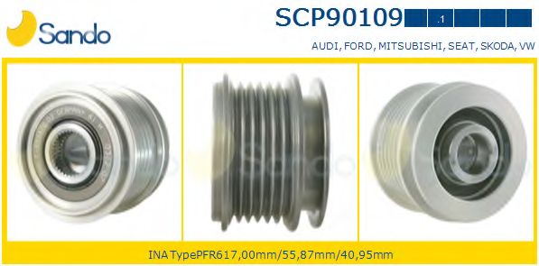 Ременный шкив, генератор SANDO SCP90109.1