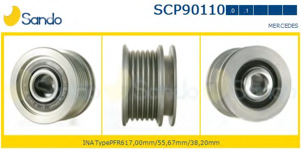 Ременный шкив, генератор SANDO SCP90110.1