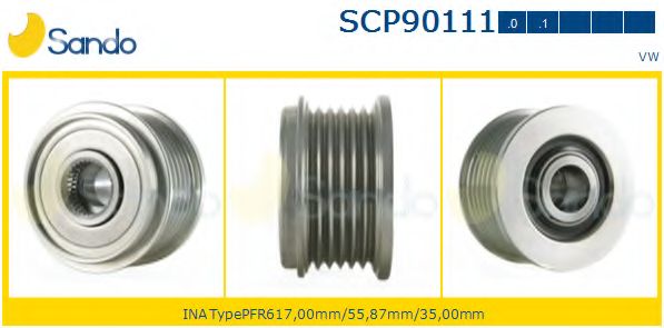 Ременный шкив, генератор SANDO SCP90111.0