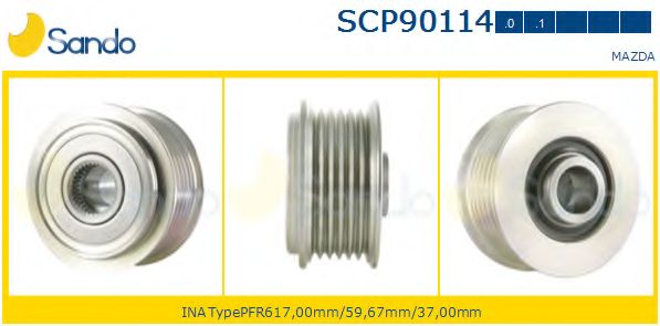 Ременный шкив, генератор SANDO SCP90114.0