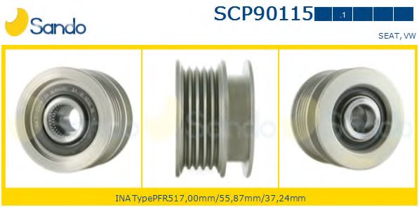 Ременный шкив, генератор SANDO SCP90115.1