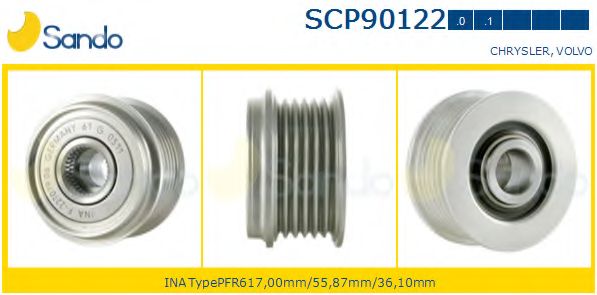 Ременный шкив, генератор SANDO SCP90122.0