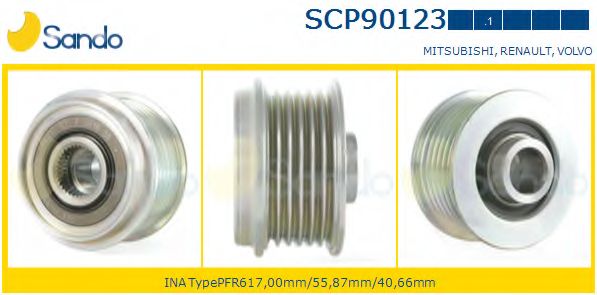 Ременный шкив, генератор SANDO SCP90123.1