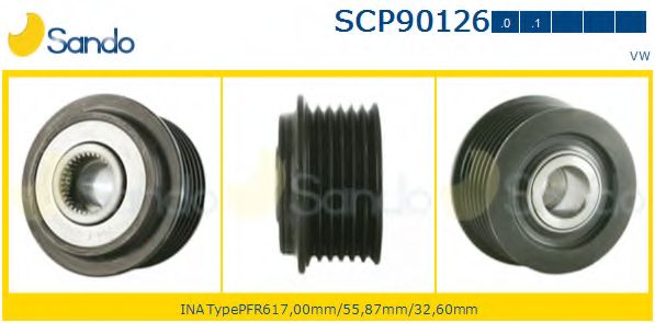 Ременный шкив, генератор SANDO SCP90126.0