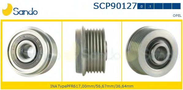 Ременный шкив, генератор SANDO SCP90127.0