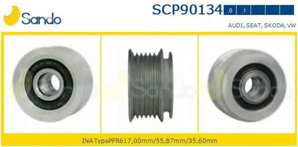 Ременный шкив, генератор SANDO SCP90134.0