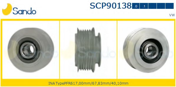 Ременный шкив, генератор SANDO SCP90138.0