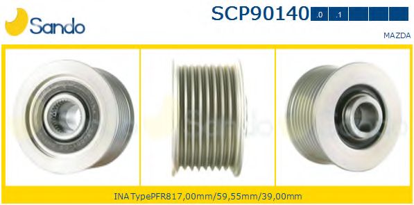 Ременный шкив, генератор SANDO SCP90140.0
