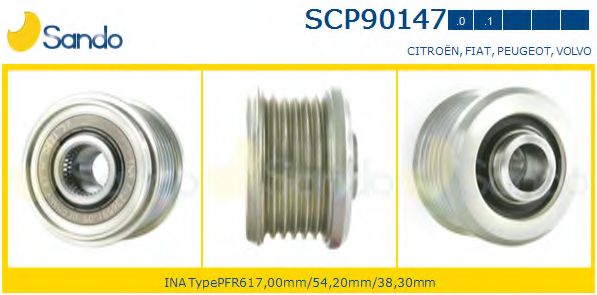 Ременный шкив, генератор SANDO SCP90147.0