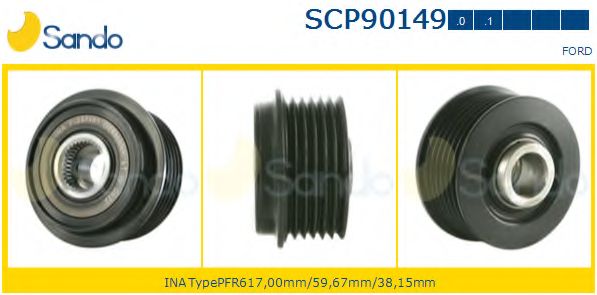 Ременный шкив, генератор SANDO SCP90149.0
