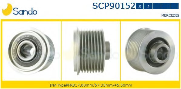 Ременный шкив, генератор SANDO SCP90152.0