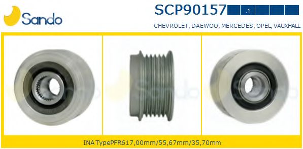 Ременный шкив, генератор SANDO SCP90157.1