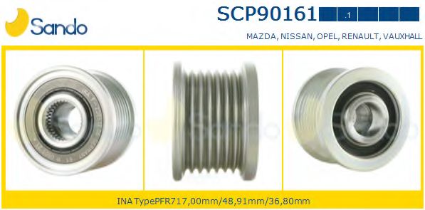 Ременный шкив, генератор SANDO SCP90161.1