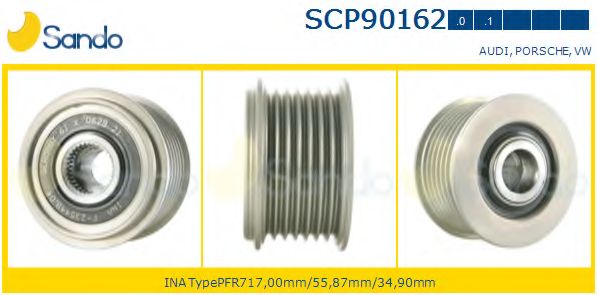 Ременный шкив, генератор SANDO SCP90162.0
