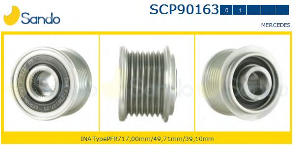 Ременный шкив, генератор SANDO SCP90163.0